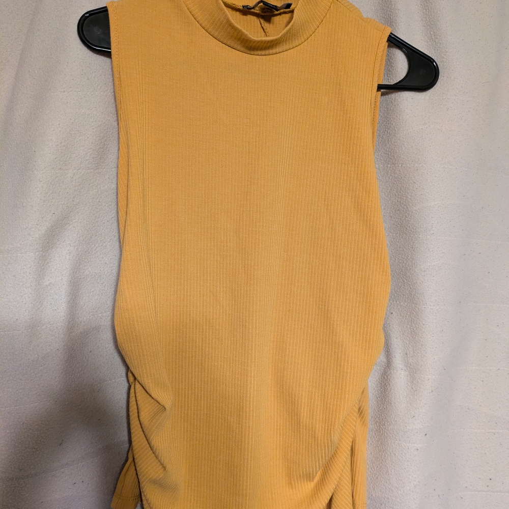 New York & Company Mustard Tank Top